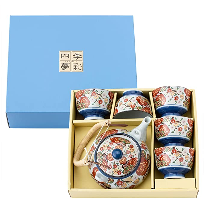 降￥30！Saikaitoki 西海陶器 锦和平樱茶茶具套装（1茶壶+5茶杯）31784新低155.32元