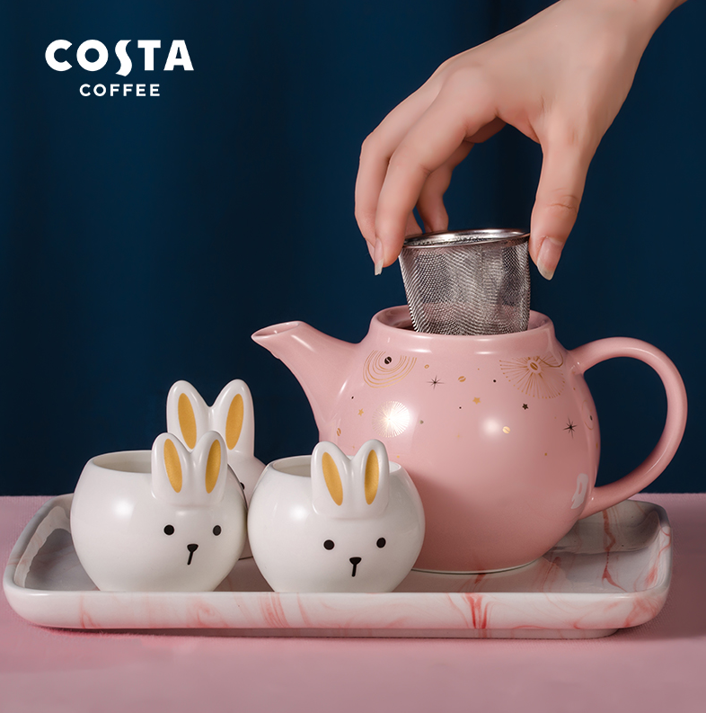 COSTA 咖世家 星空玉兔陶瓷茶具套装（一壶二杯）史低139元包邮（需领券）