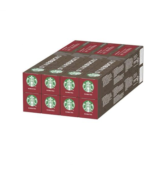 Starbucks 星巴克 Nespresso 深度烘培胶囊咖啡 Sumatra  10粒*8盒170.98元 （可3件92折）