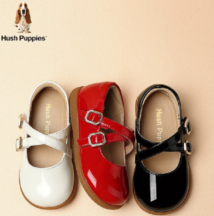 Hush Puppies 暇步士 21秋新款女童漆皮小皮鞋 DP8078 3色144.1元包邮（双重优惠）