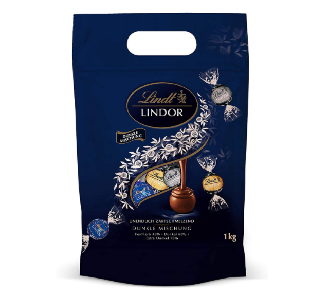 Lindt 瑞士莲 Lindor系列 混合装软心黑巧克力球 约81颗（共1000g）164元（prime会员96折）