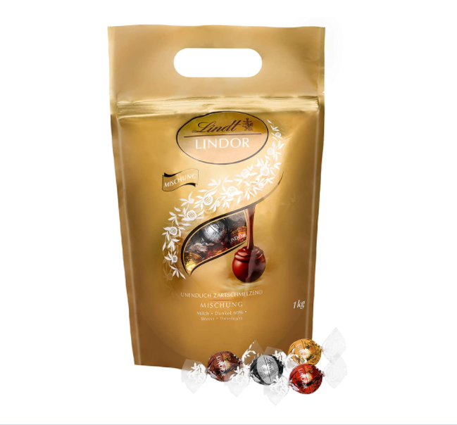 Lindt 瑞士莲 Lindor系列 混合装巧克力球80颗（共1000g）155元（国内600g 168元​）