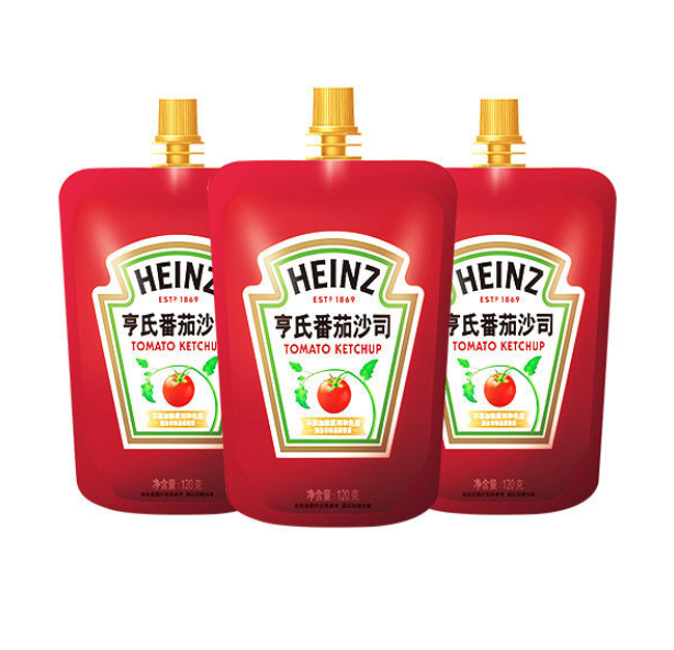 Heinz 亨氏 番茄酱番茄沙司 120g*3袋9.9元包邮（需领券）