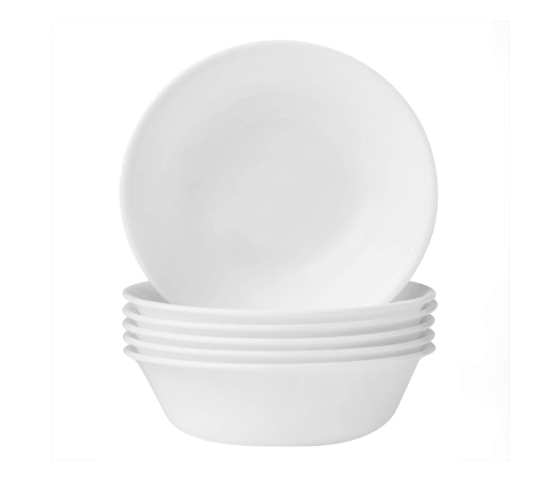 美国康宁 corelle 三层Vitrelle玻璃白色餐具 21cm深盘 6件套新低175.73元