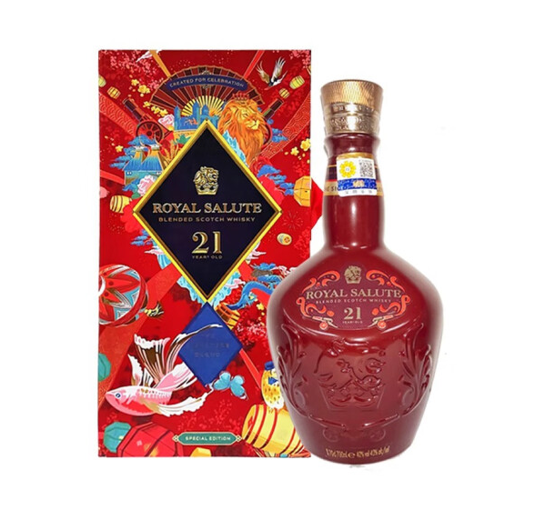 PLUS会员，ROYAL SALUTE 皇家礼炮 21年苏格兰威士忌 限量珍藏礼盒款 礼赞新春 700ml669元包邮（双重优惠）