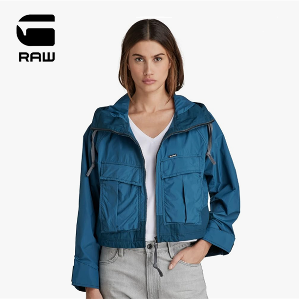 G-Star Raw 女士宽松休闲风连帽短款夹克外套  D21425475.43元