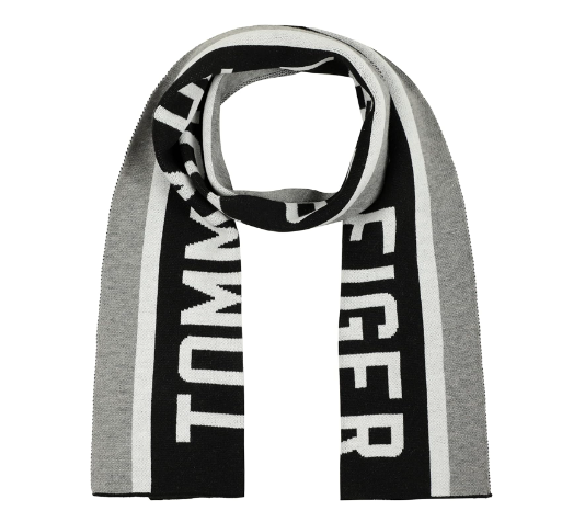  Tommy Hilfiger 汤米·希尔费格 男士logo标志针织围巾  