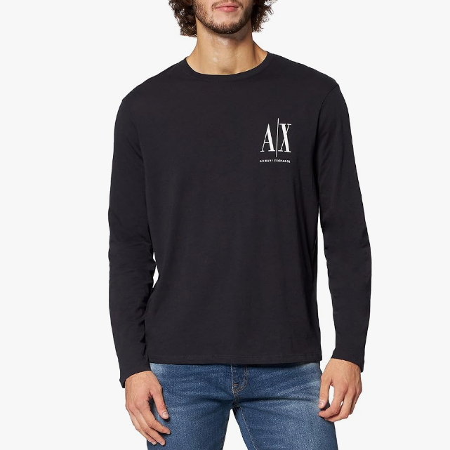 A|X Armani Exchange 阿玛尼副牌 男士圆领全棉长袖T恤277.59元（天猫旗舰店610元）