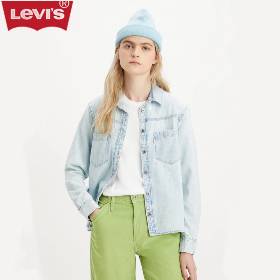 Levi's 李维斯 银标系列 23秋冬新款女士纯棉牛仔衬衫 A5977132.88元（天猫旗舰店折后319元）