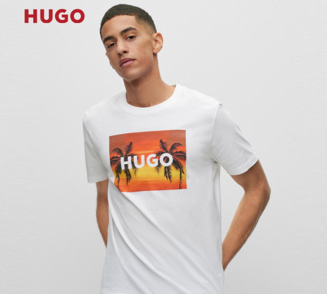 Hugo Boss Hugo Boss 雨果·博斯 男士棕榈树图案平纹纯棉短袖T恤 50488952197.29元（天猫旗舰店790元）