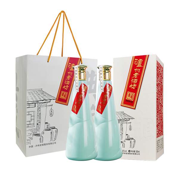 泸州老酒坊 典藏 52度浓香型白酒500mL*2瓶 附礼袋99元包邮（49.5元/瓶）