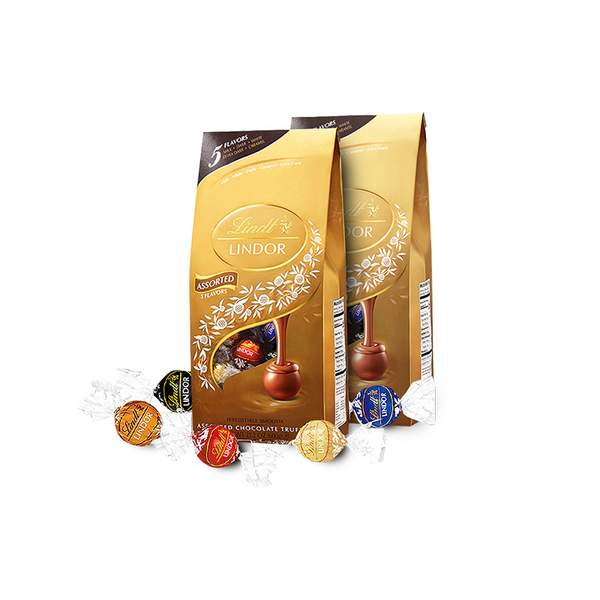 <span>白菜！</span>Lindt 瑞士莲 Lindor系列 混合装巧克力球 600g*2袋（约100粒）新低106.39元包邮（53元/袋）
