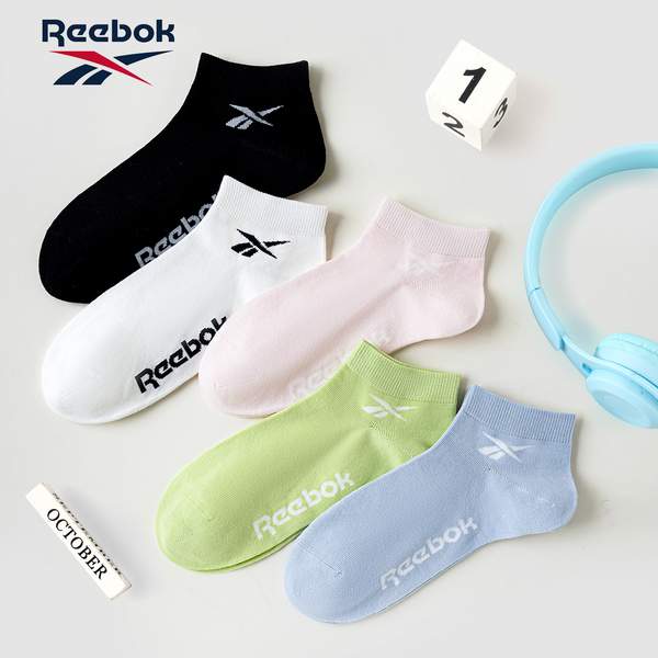 Reebok 锐步 男女款青少年棉质运动短袜船袜 8双24.9元包邮（3.1元/双）