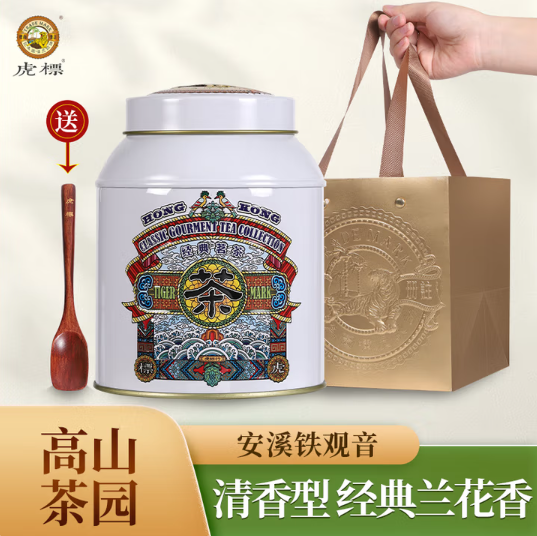 虎標(biāo) 清香型一級安溪鐵觀音 國風(fēng)罐裝 150g59元包郵
