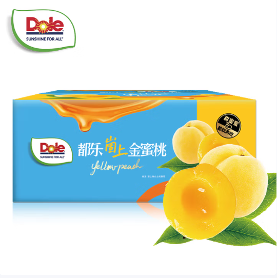 Dole 都樂 崮上金蜜桃 蒙陰黃桃 7-9粒裝 3斤24.9元包郵