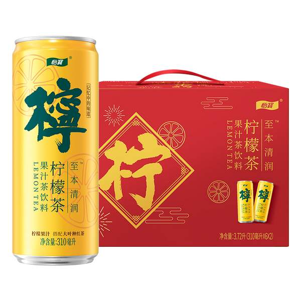 怡寶 至本清潤 原味菊花茶/檸檬茶植物飲料 310ml*12瓶新低16.9元包郵（1.39元/罐）