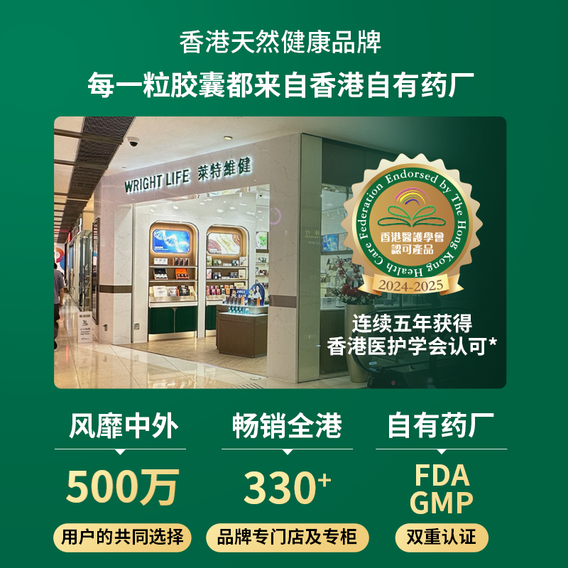 Wright Life 莱特维健 灵芝破壁孢子粉胶囊 60粒*3瓶226.41元包邮包税（75.47元/瓶）