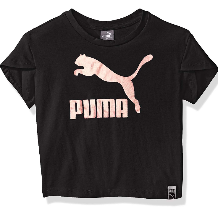 限尺码，PUMA 女童 ARCHIVE 郁金香袖 T恤到手41.7元