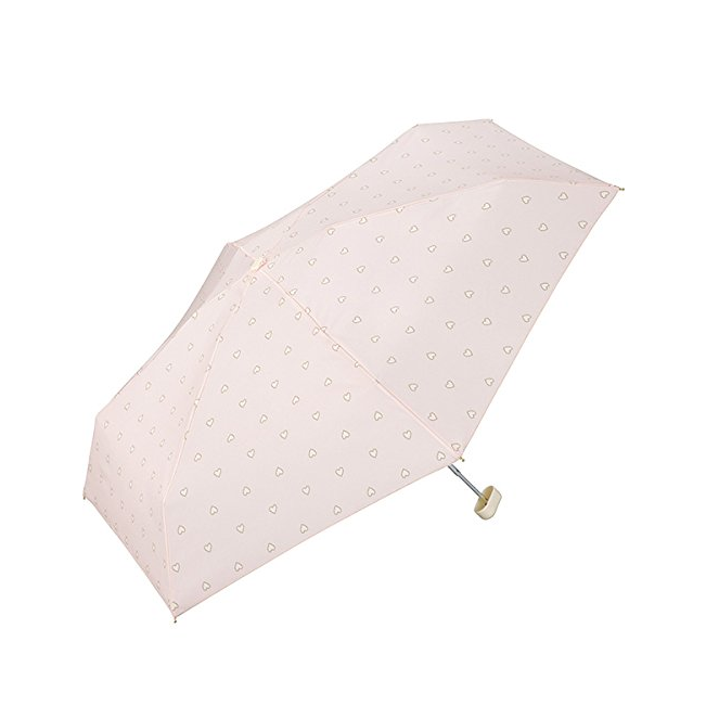 w.p.c  黄金串珠爱心 粉色 折叠 遮阳伞50cm108.5元