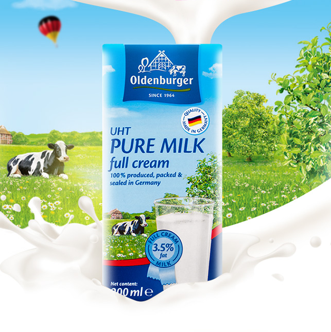 Oldenburger 欧德堡 超高温处理全脂纯牛奶 200ml*24盒*5件209.5元（折41.9元/件）