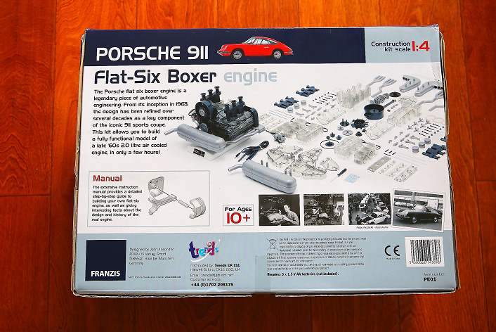 Porsche 保时捷911 水平6缸对置发动机 高难度可动拼装模型（1:4比例）新低669.63元