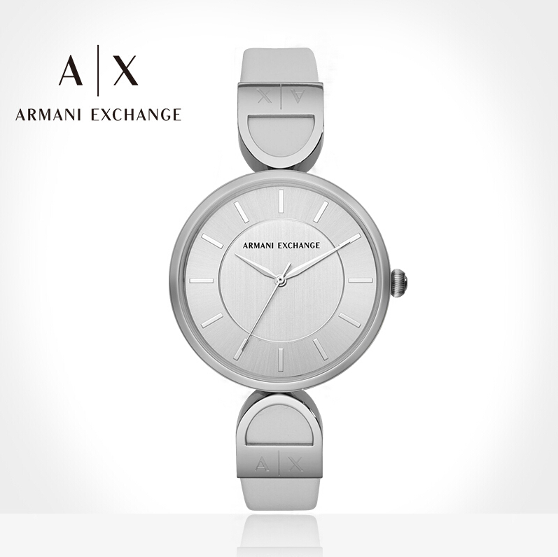 A|X Armani Exchange 阿玛尼副牌 AX5325 女士银色时尚石英手表新低515.98元（国内1189元）
