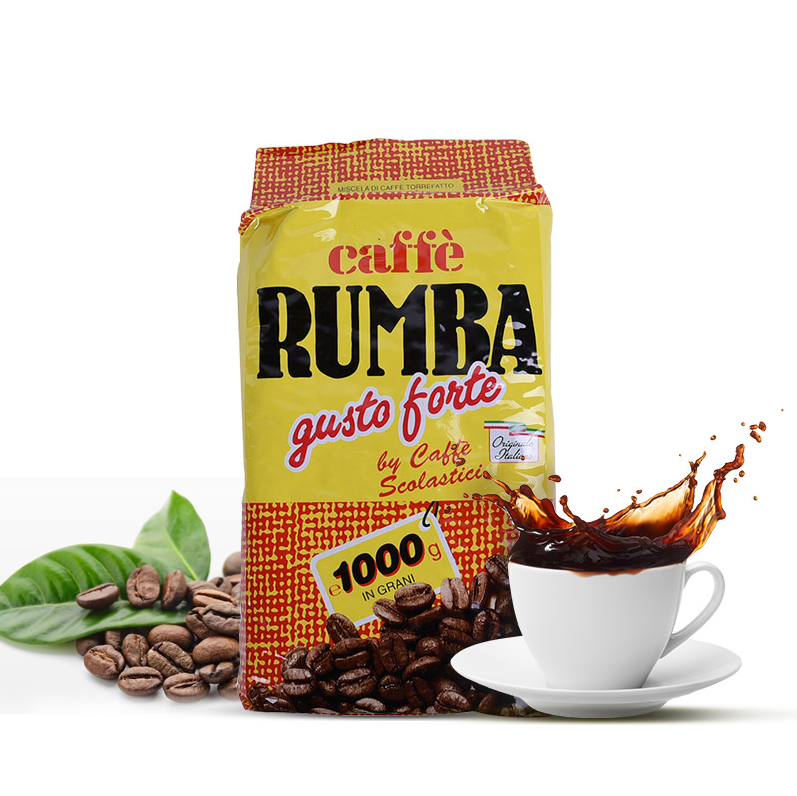 意大利原装进口，麦德龙超市同款 RUMBA 特香咖啡豆 1kg*2包124元包邮包税（需领券）