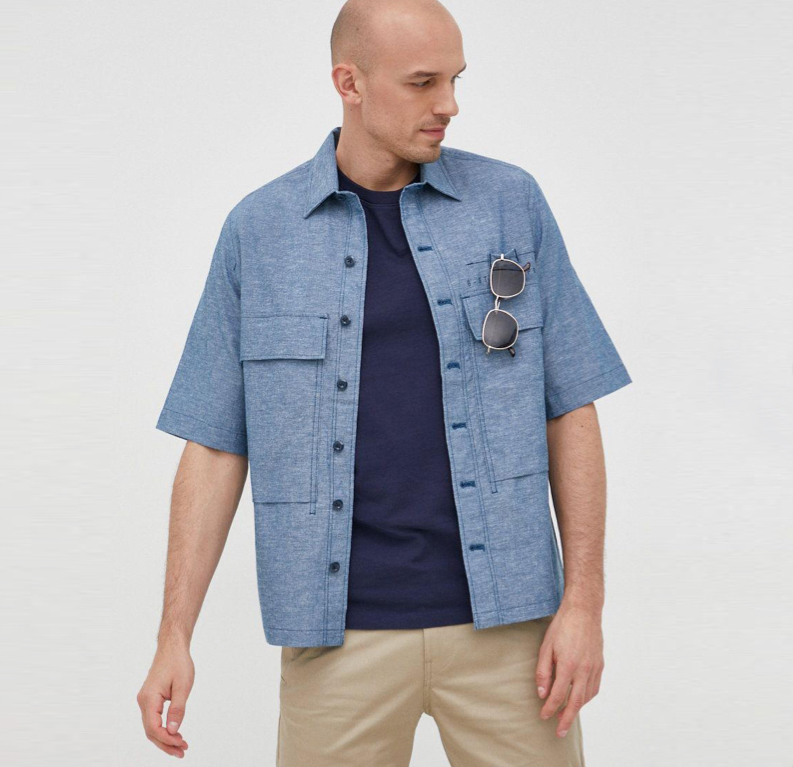 G-Star Raw 2022年新品 Pocketony Service 常規(guī)男士短袖襯衫 D21083339.5元（天貓折后688.3元）