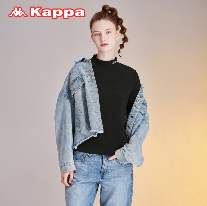 kappa 卡帕 2022秋季新款 女士小高领植绒无痕保暖修身打底衫 多色69元包邮（需领券）