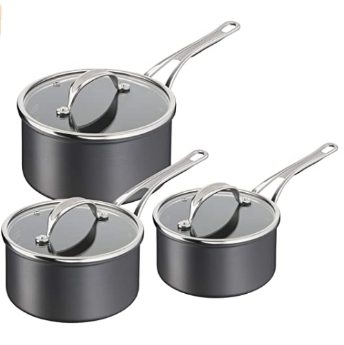 Tefal 特福 Jamie Oliver名廚系列 硬質(zhì)陽極氧化鋁不粘鍋具3件套 H912S344新低687.27元
