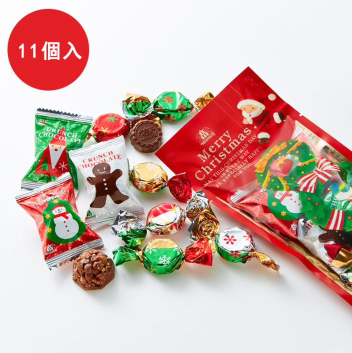 日本进口顶级伴手礼，Morozoff 圣诞限量款巧克力 礼袋装11颗新低34元包邮（另有礼盒装）