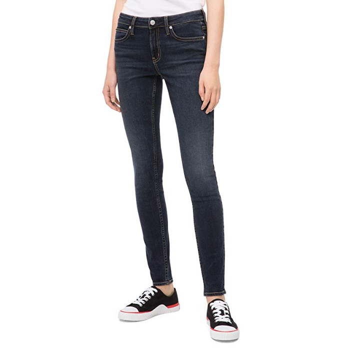 限24x32码，Calvin Klein 卡尔文·克莱恩 Ckj 001 女式中腰紧身牛仔裤新低107.62元
