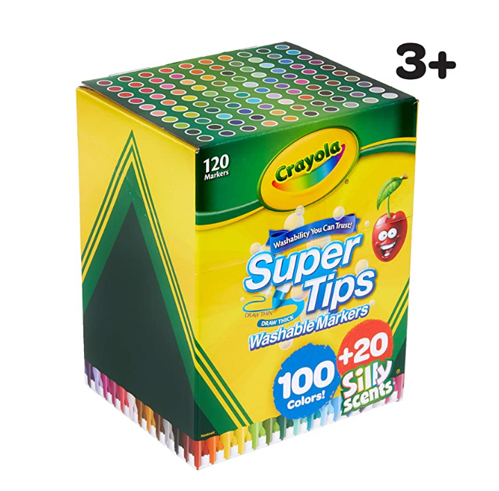 Crayola 绘儿乐 Super Tips 可水洗水彩笔套装 120支117.66元（天猫旗舰店20支59元）