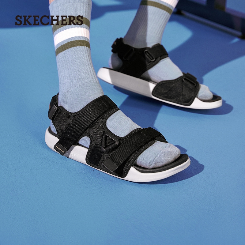 Skechers 斯凯奇 GOWALK系列 2021新款男士魔术贴沙滩凉鞋 237292183元包邮（需领券）