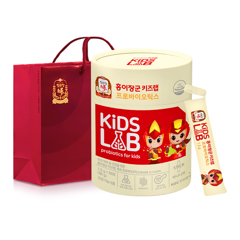 韩国进口，正官庄牌 红儿将军KIDSLAB儿童益生菌 香蕉味 1.5g*5条新低14元包邮包税（双重优惠）