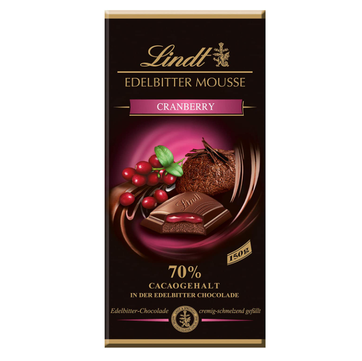 Lindt 瑞士莲 橙味 慕斯夹心70%黑巧克力150g*13件（共1950g）287.97元（另有多款）
