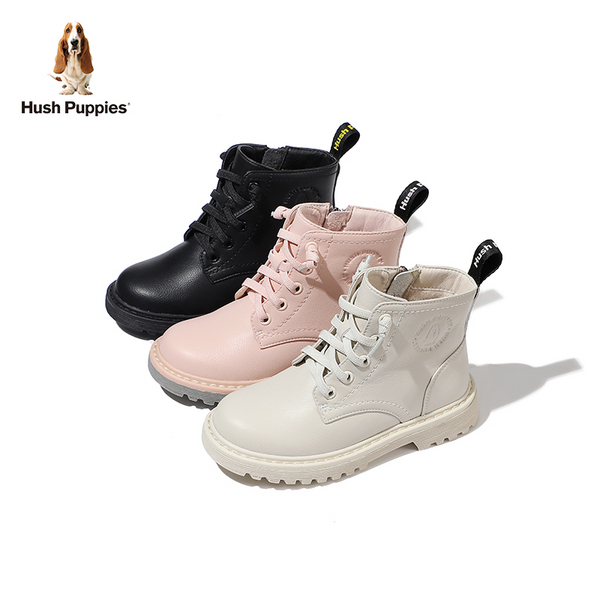 Hush Puppies 暇步士 2021新款女童加绒马丁靴 3色143元包邮（限2500件）