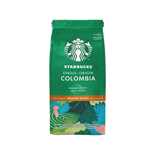 Starbucks 星巴克 单一产地哥伦比亚中度烘焙研磨咖啡粉200g*6袋184.52元（天猫旗舰店94元/袋）