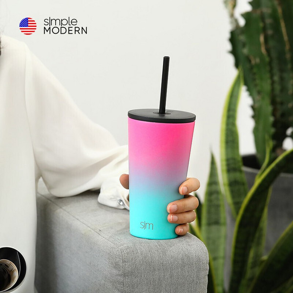 simple|modern 双盖保温咖啡杯 480ml 多色新低29元包邮（需领券）