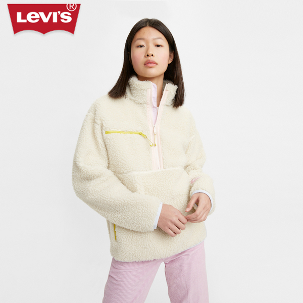 Levi's 李维斯 女士羊羔绒高领套头卫衣 A0775-0001新低206.13元（天猫旗舰店419元）