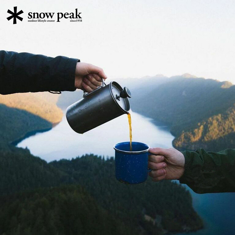 Snow Peak 雪峰 CS-111 钛合金法压咖啡壶 450mL332.77元