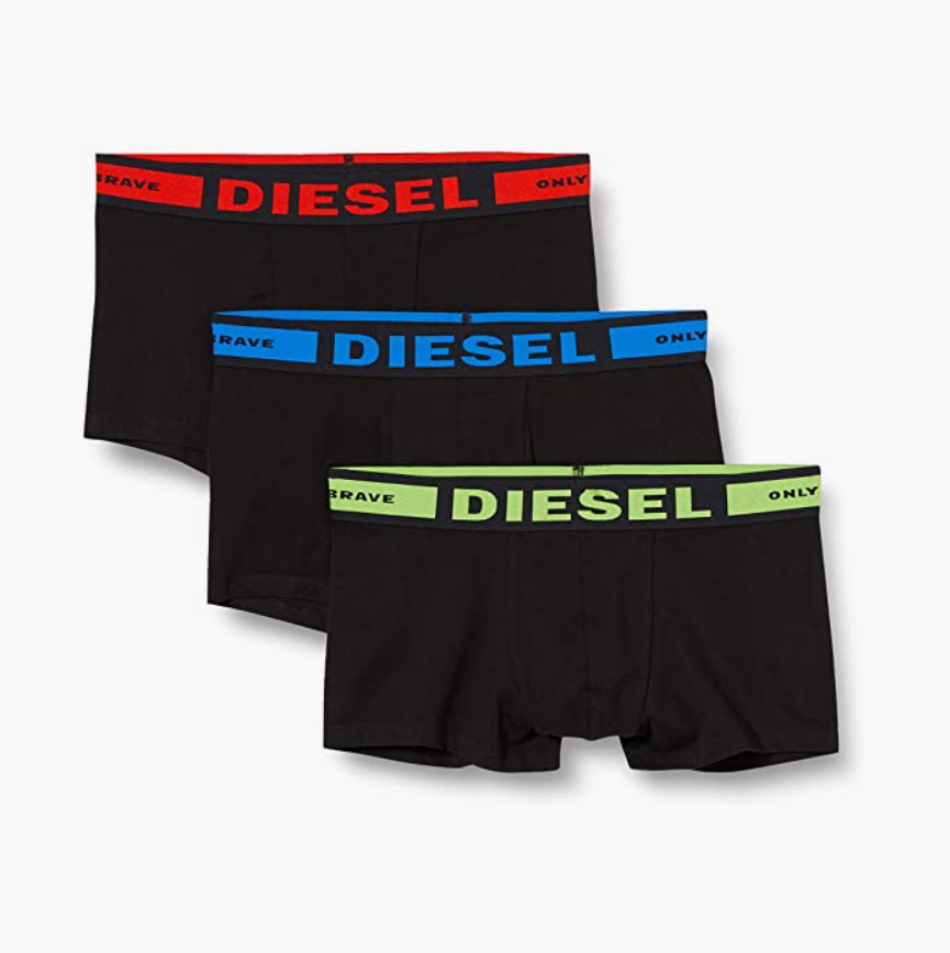 Diesel 迪賽 Kory 男士彈力平角內(nèi)褲3條裝169.86元