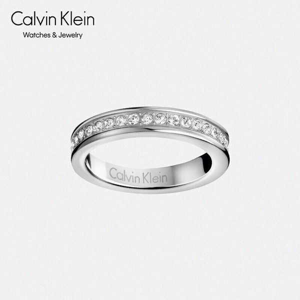 Calvin Klein 卡爾文·克萊恩 毛曉彤同款 滿天星情侶對(duì)戒戒指 銀色 單個(gè)新低90元（需領(lǐng)券）