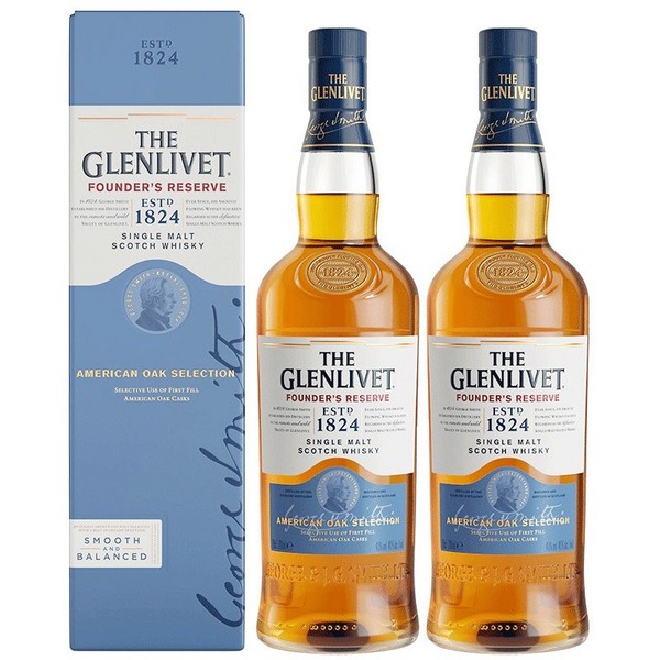 Plus会员，THE GLENLIVET 格兰威特 苏格兰威士忌创始人甄选系列 700mL*2瓶350元包邮（175元/瓶）