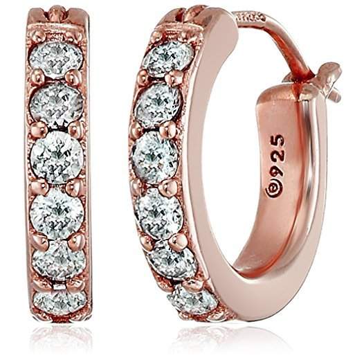 swarovski zirconia 1/2" round hoop earrings (3/4 cttw)施华洛世奇