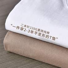   		Rampo 乱步 美式小领口240g重磅纯棉短袖t恤男夏季纯色半袖二本针打底衫 券后19元 		