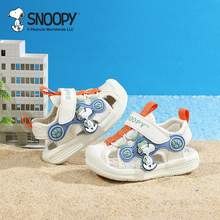   		SNOOPY 史努比 童鞋儿童凉鞋包头宝宝学步鞋2024夏季软底沙滩鞋框子鞋 56.05元 		