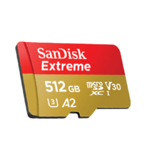  		SanDisk 闪迪 Micro-SD存储卡 512GB（UHS-I、V30、U3、A2） 199元 		