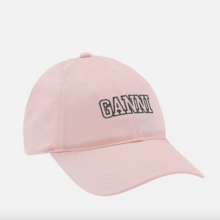   		Ganni Logo 粉色棒球帽 6.8折 ￡57.8（约506元） 		