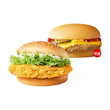   		麦当劳 吃堡满足 单次券麦辣鸡腿堡1+吉士汉堡可选（麦香鸡*1) 19.9元 		